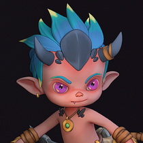 Saum, El Demonio Saqueador Tribal. Ein Projekt aus dem Bereich 3D, Design von Figuren, 3-D-Modellierung, Design von 3-D-Figuren und 3-D-Design von Walter Hugo Blanco Romero - 16.06.2020
