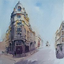 My First project in Architectural Sketching with Watercolor and Ink course. Architectural Illustration, and Watercolor Painting project by bbasia - 06.12.2020