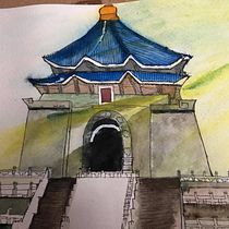 My project in Architectural Sketching with Watercolor and Ink course. Pintura em aquarela projeto de anhai_le89 - 14.06.2020