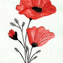 Amapolas. Ilustração tradicional projeto de psiana_p_m - 15.06.2020