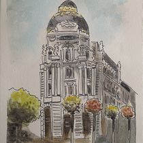 Mi Proyecto del curso: Dibujo arquitectónico con acuarela y tinta. Pintura em aquarela projeto de Marie Loh - 15.06.2020