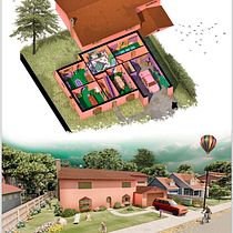 Casa Simpson. Architecture, and Architectural Illustration project by Antonio Osio Delgado - 06.15.2020