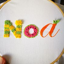 Mi Proyecto del curso: Letras bordadas: el hilo como herramienta gráfica. Embroider, Creativit, Graphic Design, and DIY project by Verónica López - 06.17.2020