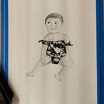 María. Ilustração com tinta projeto de machu30 - 18.06.2020