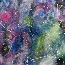 Galaxia: Técnicas modernas de acuarela. Un progetto di Pittura ad acquerello di Jenn Mich Casas - 14.06.2020