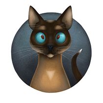 My project in Digital Illustration with Procreate course, caricature of my cat Louie. Ilustração tradicional projeto de Liza Wynette - 18.06.2020