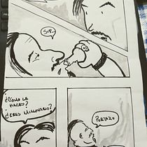 Un amigo sin mucho dinero va a todos los conciertos, en esta tira explica cómo lo logra (creemos que tiene un romance con otro amigo)  Ein Projekt aus dem Bereich Traditionelle Illustration von Cessare Arcore - 19.06.2020
