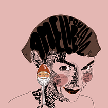 My project in Hand-Drawn Typographic Portrait course. Graphic Design, and Traditional illustration project by marlenedylan - 06.19.2020