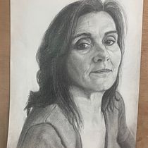 Retrato de MÓNICA . Desenho a lápis projeto de isabelmaria - 20.06.2020