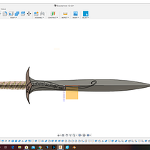 Mi Proyecto del curso: Introducción al diseño e impresión en 3D: Espada de Frodo. Projekt z dziedziny 3D użytkownika prado.aranda1993 - 20.06.2020