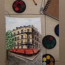 Meu projeto do curso: Desenho arquitetônico com aquarela e tinta. Arquitetura projeto de Fernanda Farche - 21.06.2020