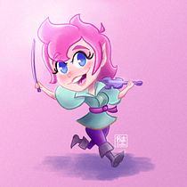 Hallabarda, la gnomita violinista. Design, Character Design, Traditional illustration, Digital Illustration, and Children's Illustration project by Patricia Venegas Serra - 06.21.2020