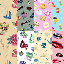 Mi Proyecto del curso: Creación y comercialización de patterns vectoriales. Projekt z dziedziny Trad, c, jna ilustracja i Malowanie akwarelą użytkownika María Fernández - 22.06.2020