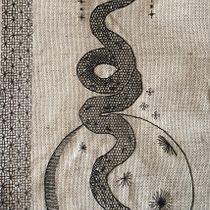 My project in Introduction to Blackwork Embroidery course. Un proyecto de Diseño de vestuario de Agathe Finney - 22.06.2020