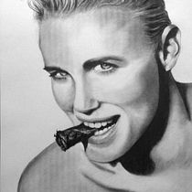 Retrato realista con lápiz grafito, Daryl Hannah. Desenho realista projeto de Mauricio Corripio - 22.06.2020