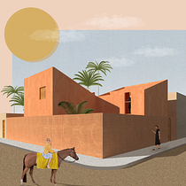 Meu projeto do curso: Representação gráfica de projetos arquitetônicos. Un projet de Conception 3D, Architecture, Collage, Dessin numérique et Illustration architecturale de Rafaela Gasparotto - 22.06.2020