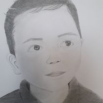 Mi primer retrato del proyecto realista con lápiz de grafito . Criatividade, e Desenho projeto de Selene Carrera - 14.07.2020