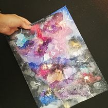 Mi Proyecto del curso: Colores en Galaxias. Creativit, and Traditional illustration project by Lizy Garza - 06.23.2020