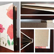 Cuaderno sin costuras, en papel kraft, forrado con papel mural. Creating with Kids, and Bookbinding project by Nathaly Cordero - 06.23.2020