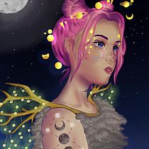 Mi Proyecto del curso: Retratos digitales de fantasía con Photoshop. Animation, and Traditional illustration project by Tamara Icasuriaga Vidal - 06.23.2020