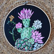 Cactus. Bordado projeto de Mari Carmen Alpañez - 24.06.2020