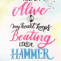 Mi Proyecto del curso: Help I'm Alive. Un progetto di H, lettering e Pittura ad acquerello di Pavs Snow - 24.06.2020
