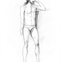 Mi Proyecto del curso: Dibujo anatómico para principiantes. Pensador. Un progetto di Disegno anatomico di luisaacosta_1 - 25.06.2020