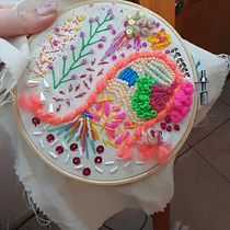 Mi Proyecto del curso: Bordado y personalización de accesorios . Embroider project by M Euge Rodper - 06.25.2020