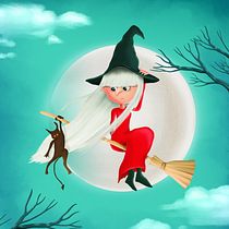 Matilda and her little evil cat. . Un projet de Illustration numérique de tulioramoss - 26.06.2020