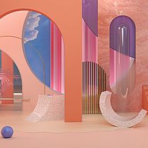 My project in Abstract Compositions with Cinema 4D course. Modelagem 3D projeto de Joy Oh - 26.06.2020