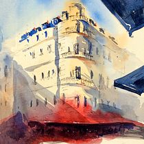 My project in Architectural Sketching with Watercolor and Ink course. Pintura em aquarela projeto de mainakdg - 26.06.2020