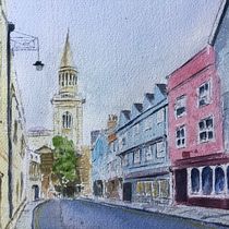 My project in Architectural Sketching . Turl Sreet, Oxford.. Pintura em aquarela projeto de davidtrelawnyross - 26.06.2020