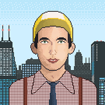 Come on feel the Illinoise: Sufjan Stevens. Traditional illustration, and Pixel Art project by Ramón Romero Pastor - 06.26.2020