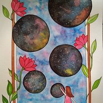 Mi Proyecto del curso: Técnicas modernas de acuarela, galaxia de burbujas.. Un progetto di Disegno artistico, Illustrazione tradizionale e Pittura ad acquerello di Constanza Gonzalez - 06.10.2020