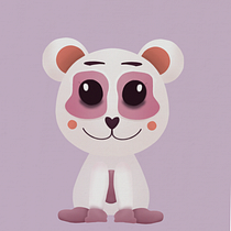 Caricatura de oso rosa (principiante) . Ilustração digital projeto de bottleana - 27.06.2020