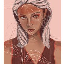 Mi Proyecto del curso: Retrato ilustrado con Procreate. Traditional illustration project by erp8499 - 06.27.2020