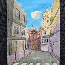Paris during quarantine . Ilustração tradicional, e Pintura em aquarela projeto de Noam Kovacs - 27.06.2020