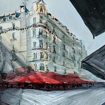 My project in Architectural Sketching with Watercolor and Ink course. Pintura em aquarela projeto de bry_atk - 28.06.2020