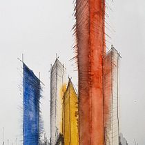 Mi Proyecto del curso: Dibujo arquitectónico con acuarela y tinta. Arquitetura projeto de Marina Navarro - 29.06.2020