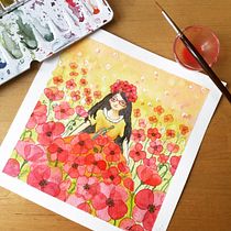 My project in Modern Watercolor Techniques course. Un progetto di Illustrazione infantile di origamikeyfi - 05.07.2020