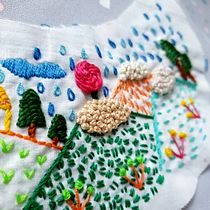 Mi Proyecto del curso: Técnicas básicas de bordado: puntadas, composiciones y gamas cromáticas. Embroider, and Fashion Design project by Silvia E - 06.30.2020