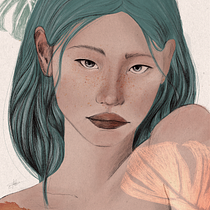 Mi Proyecto final: Retrato ilustrado con Procreate. Portrait Drawing project by Sandra López Romarís - 06.30.2020