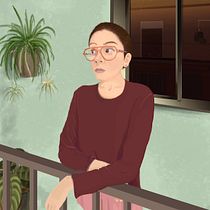 Martina y el confinamiento.. Un projet de Illustration numérique de olympia - 15.04.2020