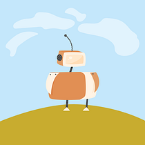 The Retro Robot. Drawing project by Karine Felipe - 07.01.2020