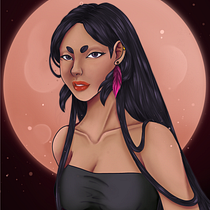 Meu projeto do curso: Retrato de personagens femininas com Procreate. Projekt z dziedziny R, sunek c i frow użytkownika majucsantos - 02.07.2020