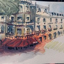 My project in Architectural Sketching with Watercolor and Ink course. Ilustração arquitetônica projeto de conrad_speed - 26.07.2020