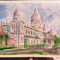 My project in Architectural Sketching with Watercolor and Ink course. Pintura em aquarela projeto de Pravin Gowda - 02.07.2020