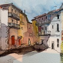 My project in Architectural Sketching with Watercolor and Ink course. Desenho artístico projeto de susiemceldowney_1 - 02.07.2020