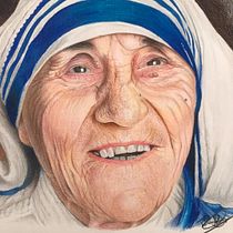 Mi Proyecto del curso:  Retrato realista con lápices de colores madre teresa Ein Projekt aus dem Bereich Zeichnung von Diana Alejandra Diaz Z - 02.07.2020