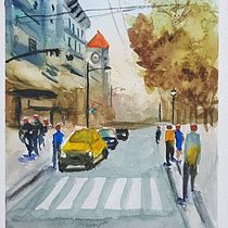 Mi Proyecto curso: Paisajes urbanos en acuarela Ein Projekt aus dem Bereich Aquarellmalerei von Mariana Bruno - 02.07.2020